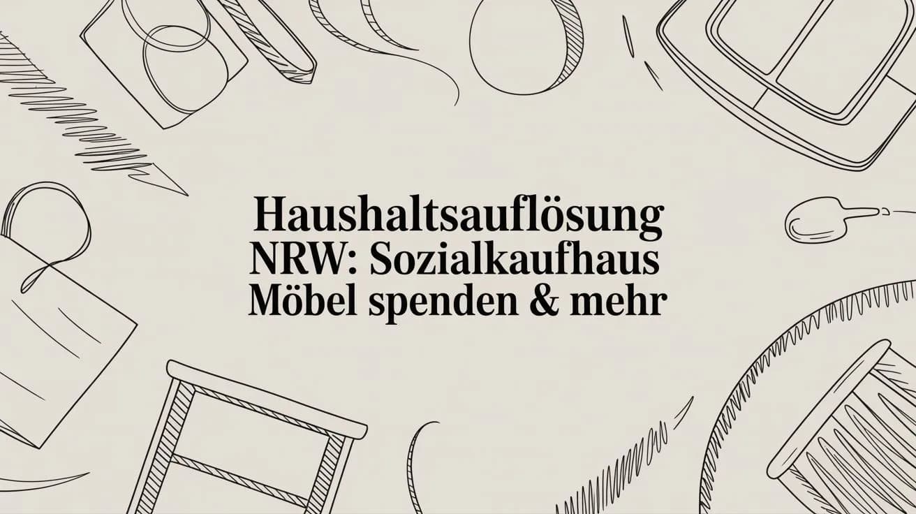 Haushaltsauflösung NRW: Sozialkaufhaus Möbel spenden & mehr