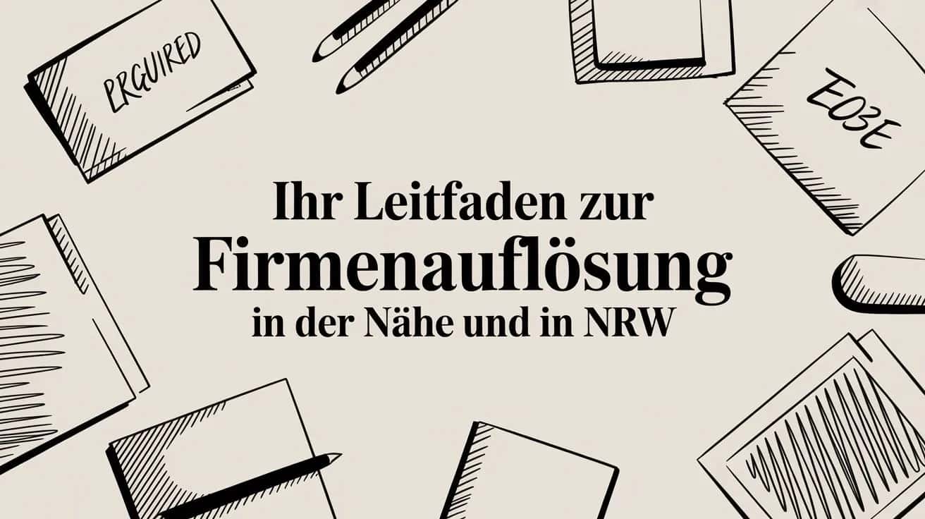 Ihr Leitfaden zur Firmenauflösung in der Nähe und in NRW