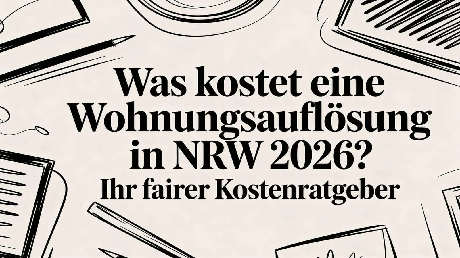 Was kostet eine Haushaltsauflösung? Ein praxisnaher Ratgeber für NRW