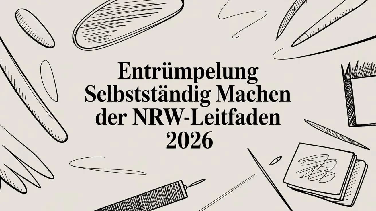 Entrümpelung selbstständig machen Der NRW-Leitfaden 2026
