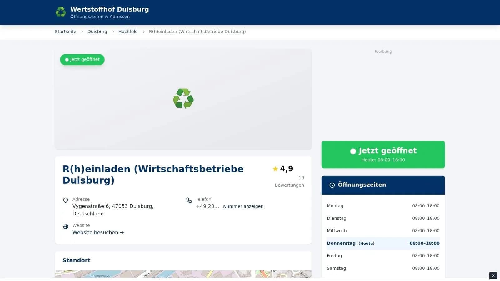 R(h)einladen – Wiederverwendungsladen der Wirtschaftsbetriebe Duisburg