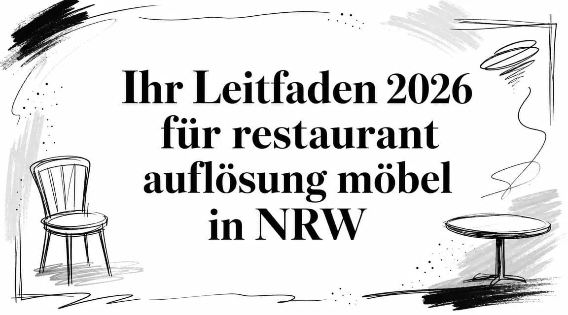 Ihr Leitfaden 2026 für restaurant auflösung möbel in NRW