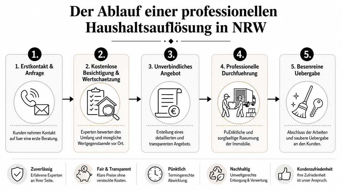 Der Ablauf einer professionellen Haushaltsauflösung in NRW