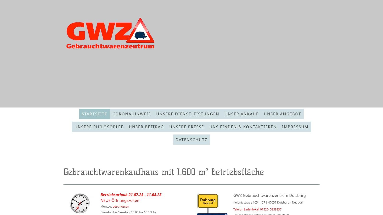 GWZ – Gebrauchtwarenzentrum Duisburg